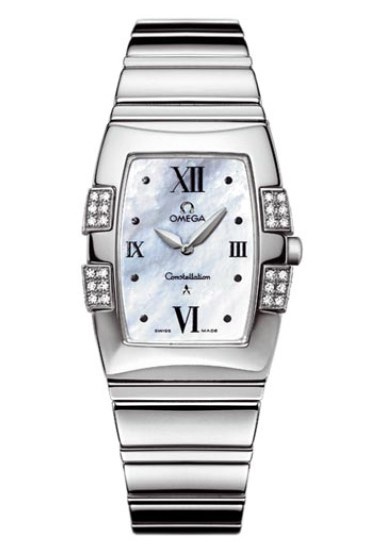 Omega Constellation Quadrella Quartz Series Ladies Wristwatch-1586.70.00 Omega Constellation Quadrella Quartz Series Ladies Wristwatch-1586.70.00