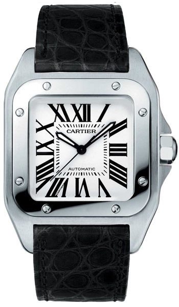 Cartier Santos 100 Stainless Steel Fashionable Mens Automatic Wristwatch-W20106X8 Cartier Santos 100 Stainless Steel Fashionable Mens Automatic Wristwatch-W20106X8