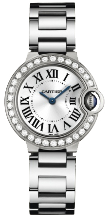 Cartier Ballon Bleu Small Series Great 18k White Gold Set With Diamonds Ladies Swiss Quartz Wristwatch-WE9003Z3 Cartier Ballon Bleu Small Series Great 18k White Gold Set With Diamonds Ladies Swiss Quartz Wristwatch-WE9003Z3
