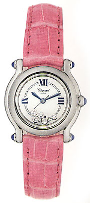 Chopard Happy Sport Series Diamond Steel Ladies Swiss Quartz Wristwatch 278245-23 in Pink Chopard Happy Sport Series Diamond Steel Ladies Swiss Quartz Wristwatch 278245-23 in Pink
