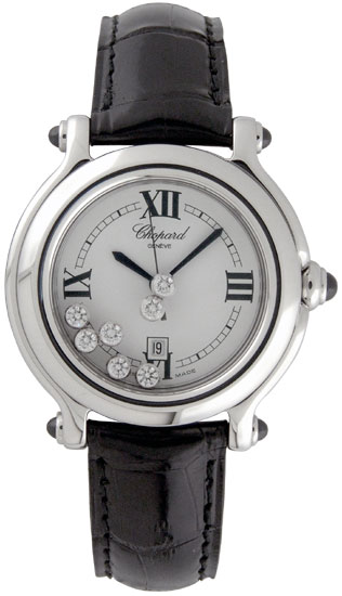 Chopard Happy Sport Series Diamond Steel Style Ladies Quartz Watch 278238-23 in Black Chopard Happy Sport Series Diamond Steel Style Ladies Quartz Watch 278238-23 in Black
