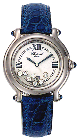 Chopard Happy Sport Series Diamond Steel Style Ladies Quartz Wristwatch 278238-23 in Blue Chopard Happy Sport Series Diamond Steel Style Ladies Quartz Wristwatch 278238-23 in Blue