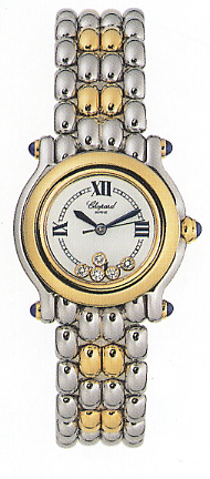 Chopard Happy Sport Series 18kt Yellow Gold and Steel Ladies Diamond Watch 278256-23 Chopard Happy Sport Series 18kt Yellow Gold and Steel Ladies Diamond Watch 278256-23
