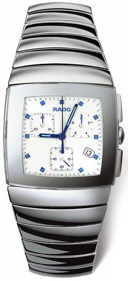 Rado Sintra Series Platinum-Tone Ceramic Chronograph Mens Watch-R13434112 Rado Sintra Series Platinum-Tone Ceramic Chronograph Mens Watch-R13434112