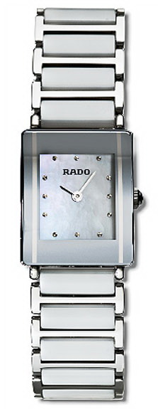 Rado Integral Series Ceramic Steel Quartz Ladies Watch R20488902 Rado Integral Series Ceramic Steel Quartz Ladies Watch R20488902