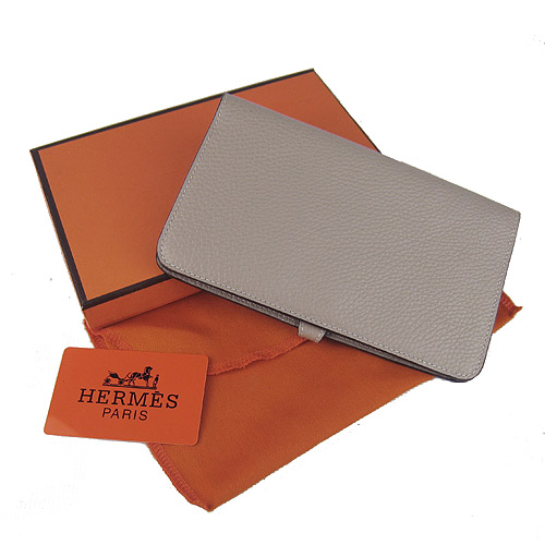 Hermes Dogon Wallet Travel Case H001 Grey Hermes Dogon Wallet Travel Case H001 Grey