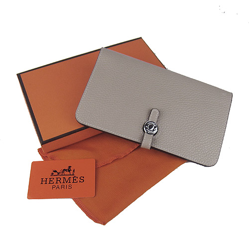 Hermes Dogon Wallet Travel Case H001 Grey Hermes Dogon Wallet Travel Case H001 Grey