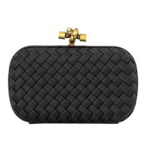 Hot Sell Bottega Veneta Impero Satin Clutch 113085 black