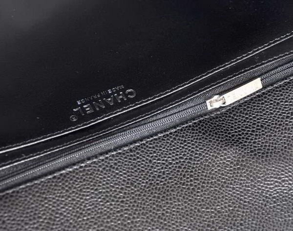 Chanel A47600 Black Original Caviar Leather Jumbo Flap Bag Silver Chanel A47600 Black Original Caviar Leather Jumbo Flap Bag Silver