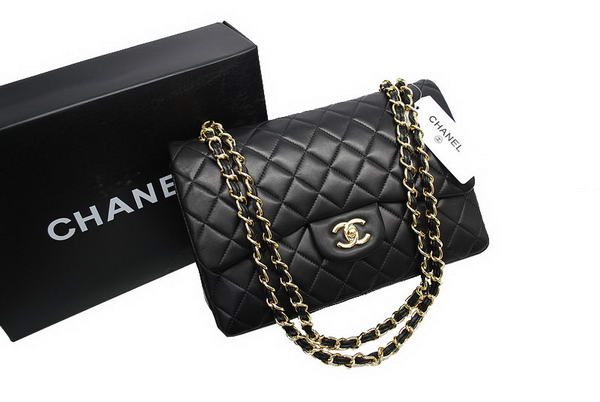 Chanel Jumbo Double Flaps Bag Black Original Lambskin Leather A36097 Gold Chanel Jumbo Double Flaps Bag Black Original Lambskin Leather A36097 Gold