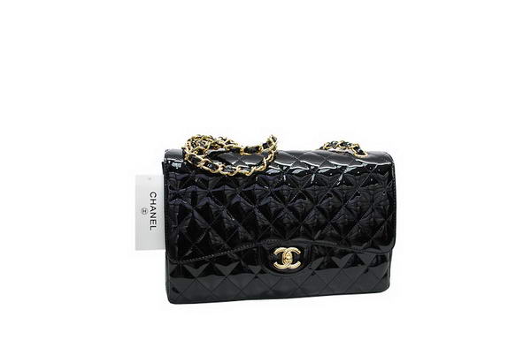Chanel Jumbo Double Flaps Bag Black Original Patent Leather A36097 Gold Chanel Jumbo Double Flaps Bag Black Original Patent Leather A36097 Gold