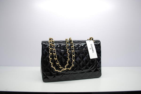 Chanel Jumbo Double Flaps Bag Black Original Patent Leather A36097 Gold Chanel Jumbo Double Flaps Bag Black Original Patent Leather A36097 Gold