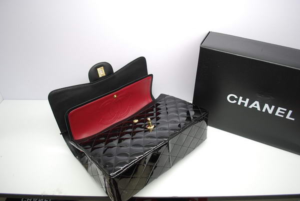 Chanel Jumbo Double Flaps Bag Black Original Patent Leather A36097 Gold Chanel Jumbo Double Flaps Bag Black Original Patent Leather A36097 Gold