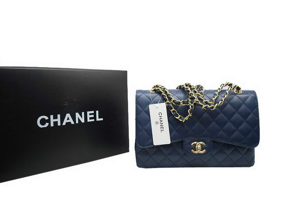 Chanel Jumbo Double Flaps Bag Royalblue Original Caviar Leather A36097 Gold Chanel Jumbo Double Flaps Bag Royalblue Original Caviar Leather A36097 Gold