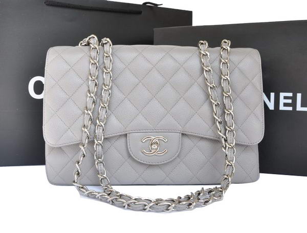 Chanel Original Caviar Leather Flap Bag A28600 Grey Chanel Original Caviar Leather Flap Bag A28600 Grey