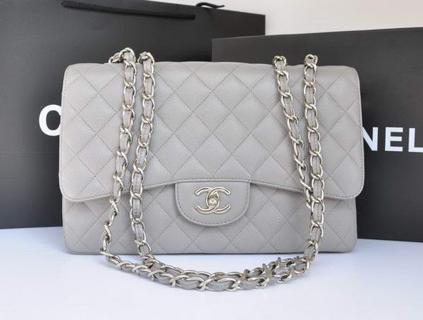 Chanel Original Caviar Leather Flap Bag A28600 Grey Chanel Original Caviar Leather Flap Bag A28600 Grey