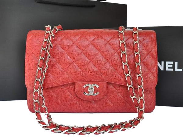 Chanel Original Caviar Leather Flap Bag A28600 Red Chanel Original Caviar Leather Flap Bag A28600 Red
