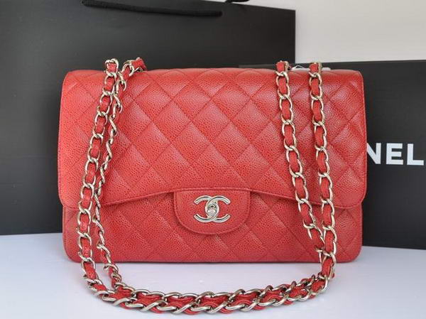 Chanel Original Caviar Leather Flap Bag A28600 Red Chanel Original Caviar Leather Flap Bag A28600 Red