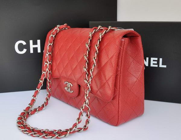 Chanel Original Caviar Leather Flap Bag A28600 Red Chanel Original Caviar Leather Flap Bag A28600 Red