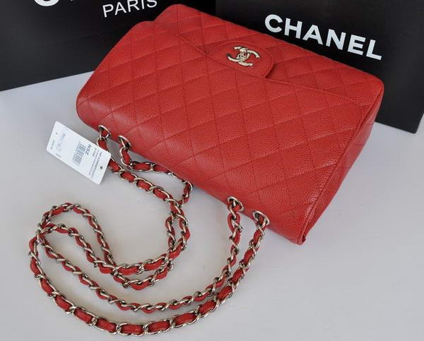 Chanel Original Caviar Leather Flap Bag A28600 Red Chanel Original Caviar Leather Flap Bag A28600 Red
