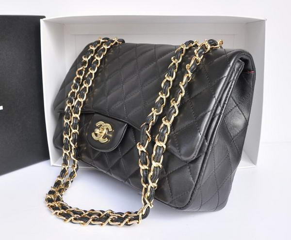 Chanel Original Leather Flap Bag A28600 Black Golden Chanel Original Leather Flap Bag A28600 Black Golden