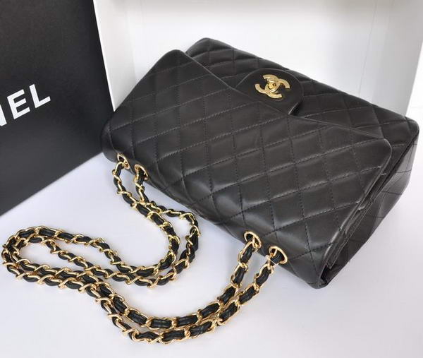 Chanel Original Leather Flap Bag A28600 Black Golden Chanel Original Leather Flap Bag A28600 Black Golden