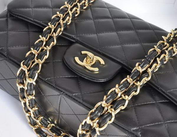 Chanel Original Leather Flap Bag A28600 Black Golden Chanel Original Leather Flap Bag A28600 Black Golden