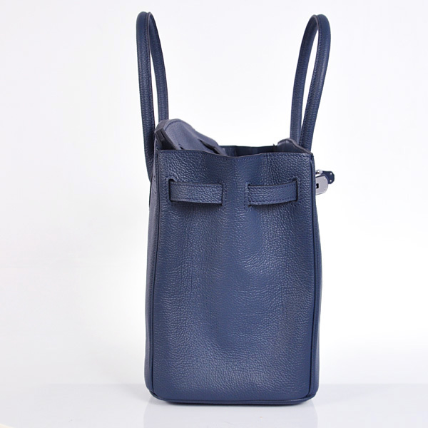 Hermes Birkin 35CM Smooth Leather Handbag 6089 Dark Blue Silver Hermes Birkin 35CM Smooth Leather Handbag 6089 Dark Blue Silver