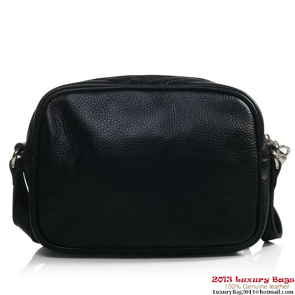 Gucci 308364 A7M0G 1000 Soho Black Leather Disco Bag Gucci 308364 A7M0G 1000 Soho Black Leather Disco Bag