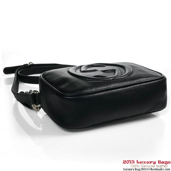 Gucci 308364 A7M0G 1000 Soho Black Leather Disco Bag Gucci 308364 A7M0G 1000 Soho Black Leather Disco Bag