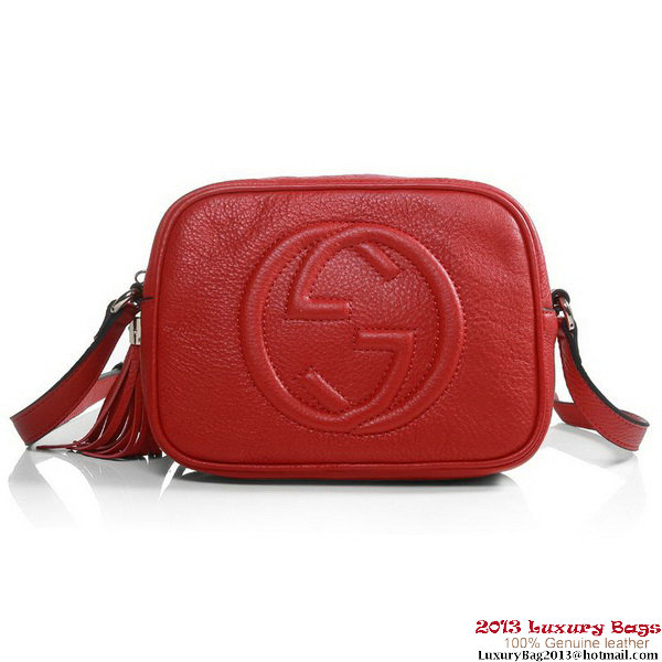 Gucci 308364 A7M0G 6523 Soho Red Leather Disco Bag Gucci 308364 A7M0G 6523 Soho Red Leather Disco Bag