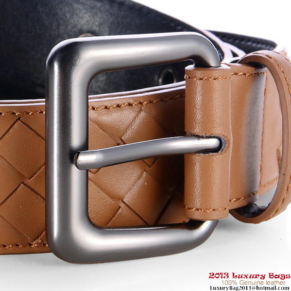 Bottega Veneta Intrecciato Nappa Belt Apricot