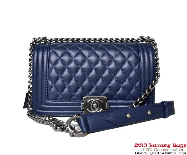 Boy Chanel Flap Shoulder Bag A67086 Sheepskin RoyalBlue Boy Chanel Flap Shoulder Bag A67086 Sheepskin RoyalBlue