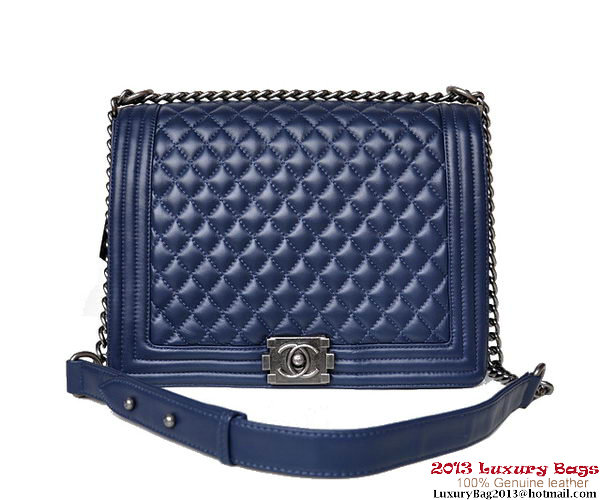 Boy Chanel Flap Shoulder Bag A67087 Sheepskin RoyalBlue Boy Chanel Flap Shoulder Bag A67087 Sheepskin RoyalBlue