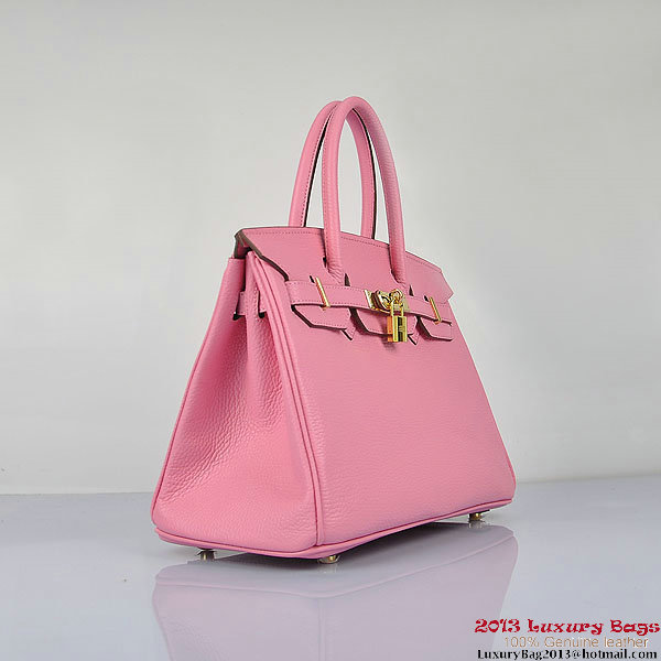 Hermes Birkin 30CM Tote Bags Pink Togo Leather Gold Hermes Birkin 30CM Tote Bags Pink Togo Leather Gold