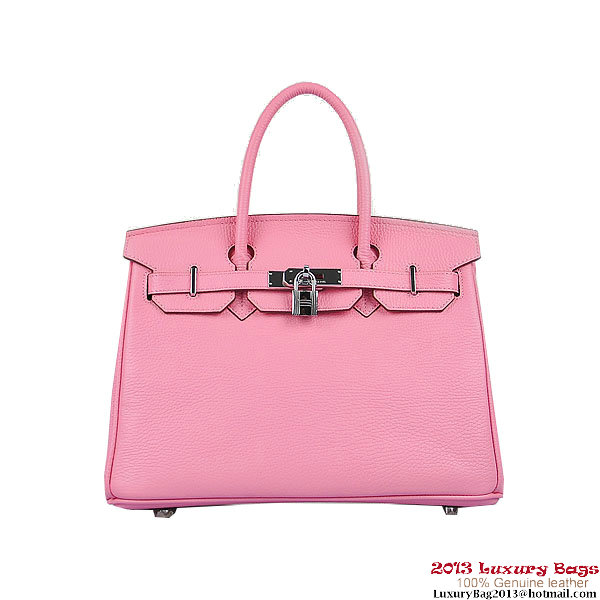 Hermes Birkin 30CM Tote Bags Pink Togo Leather Silver Hermes Birkin 30CM Tote Bags Pink Togo Leather Silver