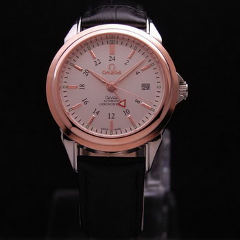 OMEGA DE VILLE Automatic Chronometer Red Gold on Black Leather Strap OM77211 OMEGA DE VILLE Automatic Chronometer Red Gold on Black Leather Strap OM77211