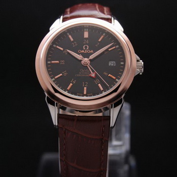 OMEGA DE VILLE Automatic Chronometer Red Gold on Brown Leather Strap OM77212 OMEGA DE VILLE Automatic Chronometer Red Gold on Brown Leather Strap OM77212
