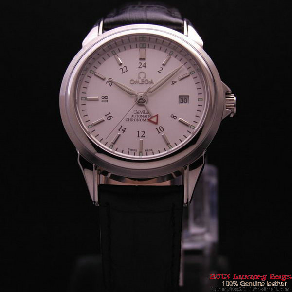 OMEGA DE VILLE Automatic Chronometer Steel on Black Leather Strap OM77202 OMEGA DE VILLE Automatic Chronometer Steel on Black Leather Strap OM77202