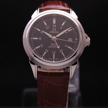 OMEGA DE VILLE Automatic Chronometer Steel on Brown Leather Strap OM77203 OMEGA DE VILLE Automatic Chronometer Steel on Brown Leather Strap OM77203