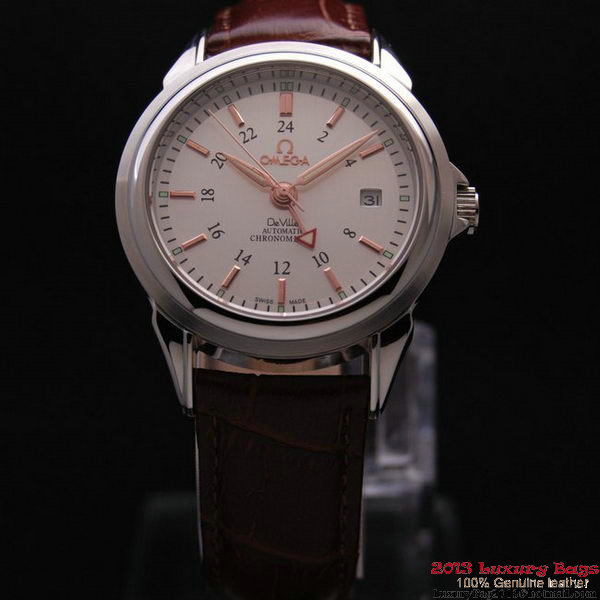 OMEGA DE VILLE Automatic Chronometer Steel on Brown Leather Strap OM77216 OMEGA DE VILLE Automatic Chronometer Steel on Brown Leather Strap OM77216
