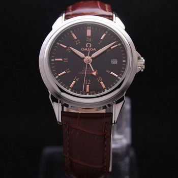 OMEGA DE VILLE Automatic Chronometer Steel on Brown Leather Strap OM77218 OMEGA DE VILLE Automatic Chronometer Steel on Brown Leather Strap OM77218