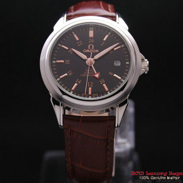 OMEGA DE VILLE Automatic Chronometer Steel on Brown Leather Strap OM77218 OMEGA DE VILLE Automatic Chronometer Steel on Brown Leather Strap OM77218