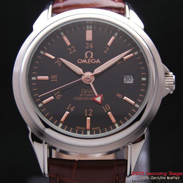 OMEGA DE VILLE Automatic Chronometer Steel on Brown Leather Strap OM77218 OMEGA DE VILLE Automatic Chronometer Steel on Brown Leather Strap OM77218