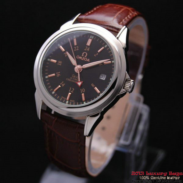 OMEGA DE VILLE Automatic Chronometer Steel on Brown Leather Strap OM77218 OMEGA DE VILLE Automatic Chronometer Steel on Brown Leather Strap OM77218