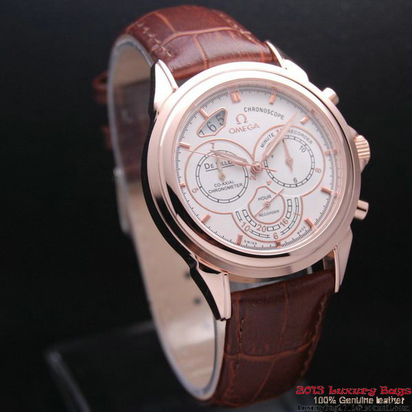 OMEGA DE VILLE CO-AXIAL CHRONOSCOPE Red Gold on Brown Leather Strap OM77424 OMEGA DE VILLE CO-AXIAL CHRONOSCOPE Red Gold on Brown Leather Strap OM77424