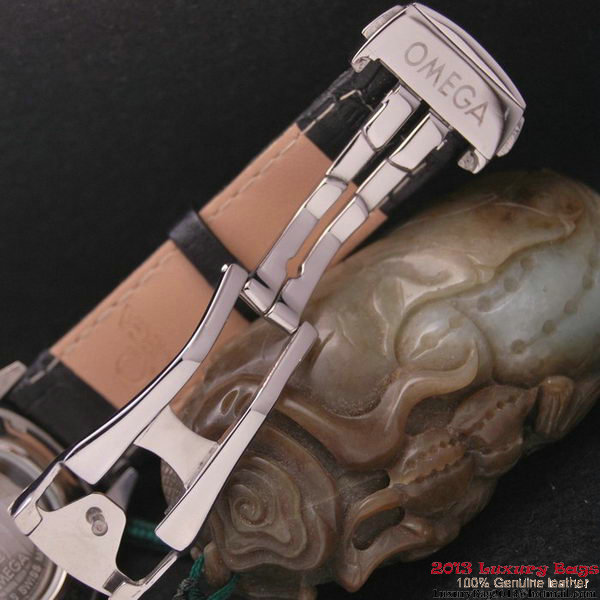 OMEGA DE VILLE CO-AXIAL CHRONOSCOPE Steel on Black Leather Strap OM77402 OMEGA DE VILLE CO-AXIAL CHRONOSCOPE Steel on Black Leather Strap OM77402