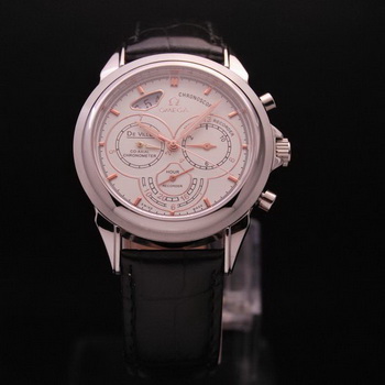 OMEGA DE VILLE CO-AXIAL CHRONOSCOPE Steel on Black Leather Strap OM77403 OMEGA DE VILLE CO-AXIAL CHRONOSCOPE Steel on Black Leather Strap OM77403