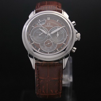 OMEGA DE VILLE CO-AXIAL CHRONOSCOPE Steel on Brown Leather Strap OM77406 OMEGA DE VILLE CO-AXIAL CHRONOSCOPE Steel on Brown Leather Strap OM77406