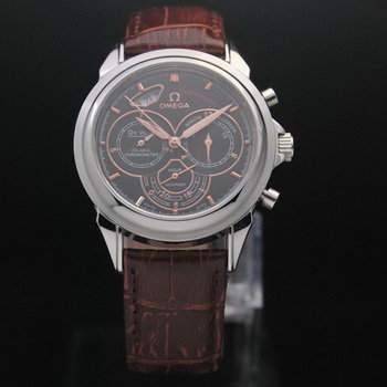 OMEGA DE VILLE CO-AXIAL CHRONOSCOPE Steel on Brown Leather Strap OM77408 OMEGA DE VILLE CO-AXIAL CHRONOSCOPE Steel on Brown Leather Strap OM77408